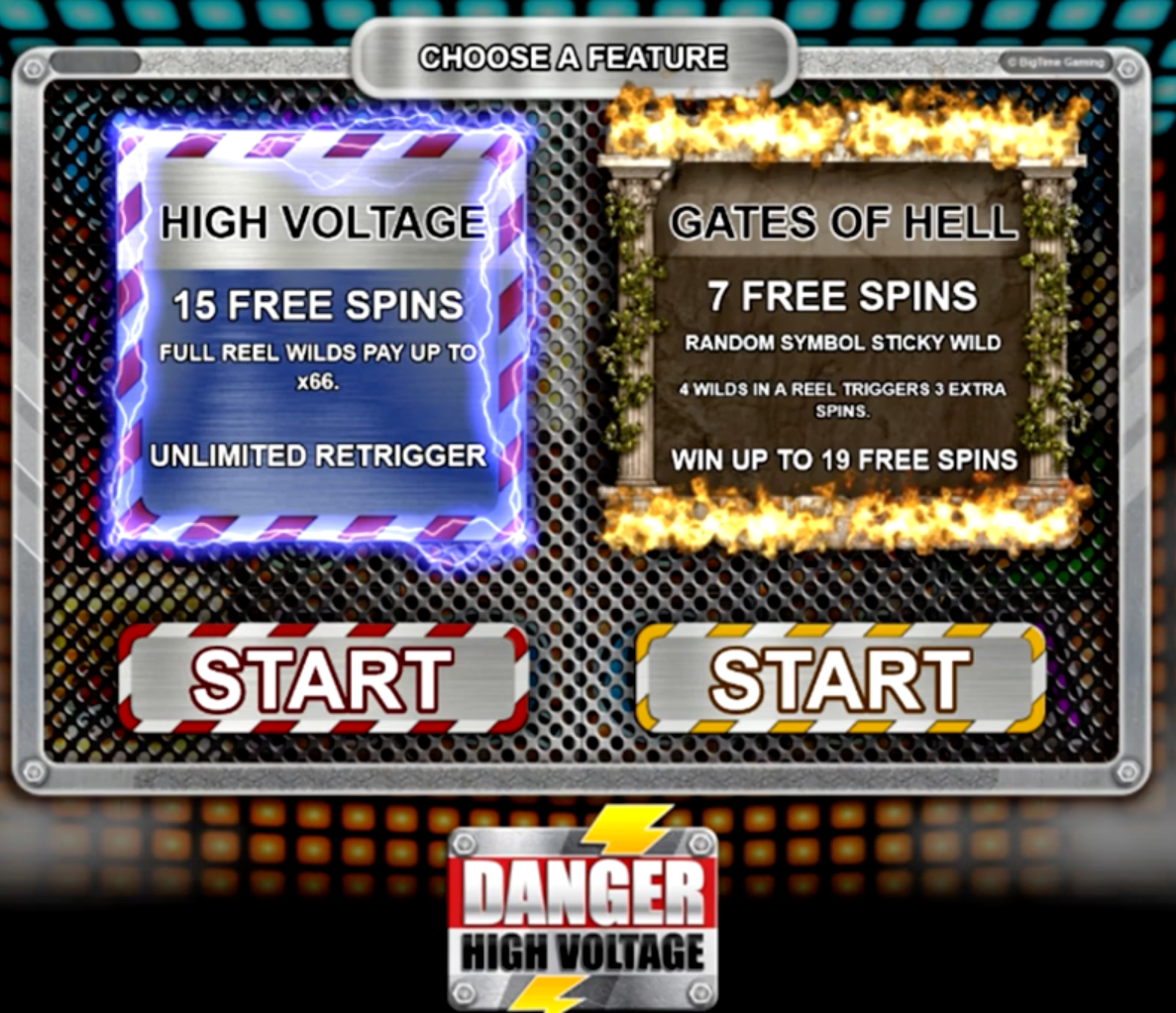 Danger High Voltage Bonus rounds